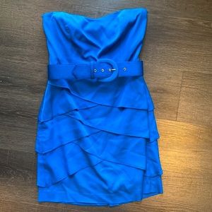 Trina‎ Turk electric blue strapless dress